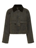 Only   ONLJANET SHORT JACKET CC OTW Kadın Gri Mont - 15350379 thumbnail 1