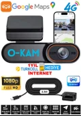 O-Kam Araç Içi Kamera Uzaktan Araç Kamerasını İzleme 1080P Kamera Gps +1 Yıl 4G İnternet thumbnail 1