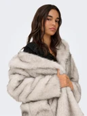 Only   ONLDAWN LIFE FAUX FUR COAT CC OTW Kadın Bej Kaban - 15348976 thumbnail 4