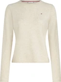 Tommy Hilfiger   SOFT WOOL C-NK SWEATER Kadın Bej Kazak - WW0WW40264 thumbnail 4