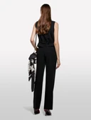 Viskoz Karışımlı Önü Düğmeli Astarlı Regular Fit Yelek Kadın Siyah Yelek - 325A2KVXLJ00U thumbnail 4