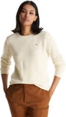 Tommy Hilfiger   SOFT WOOL C-NK SWEATER Kadın Bej Kazak - WW0WW40264 thumbnail 2