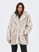 Only   ONLDAWN LIFE FAUX FUR COAT CC OTW Kadın Bej Kaban - 15348976 thumbnail 1