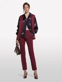 %100 Viskoz Tamamı Desenli Asimetrik Oversize Saten Gömlek Kadın Siyah Gömlek - 325A5IBNLQ07F thumbnail 6