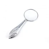 Gümüş Renkli 5x - 45 Mm Zarif Işlemeli Özel Tasarlanmış Büyüteç MG18155-8 thumbnail 1