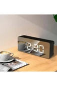 Akıllı Aynalı Dijital Saat | LED Göstergeli, Alarm & Termometre, USB/Pil thumbnail 1