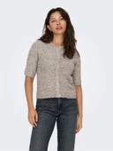 ONLCILLE SS O-NECK CARDIGAN CC KNT Kadın Kahverengi Hırka - 15350782 thumbnail 1