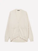 Pamuk ve Yün Karışımlı Önü Düğmeli Cepli Düşük Kol Hırka Kadın Pembe Hırka - 325A1KHTM602P thumbnail 1