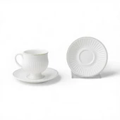 Özlife helen ayaklı porselen yaldızlı kahve fincanı seti takımı 6 kişilik 9020 thumbnail 3