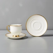 Özlife miray porselen yaldızlı kahve fincanı seti takımı 6 kişilik 9026 thumbnail 2