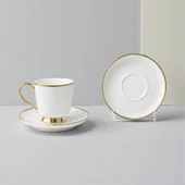 Özlife lara porselen yaldızlı kahve fincanı seti takımı 6 kişilik 9023 thumbnail 2