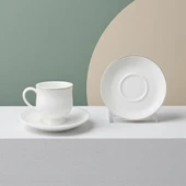 Özlife duru ayaklı porselen yaldızlı kahve fincanı seti takımı 6 kişilik 9021 thumbnail 1