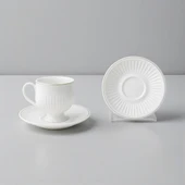 Özlife helen ayaklı porselen yaldızlı kahve fincanı seti takımı 6 kişilik 9020 thumbnail 2