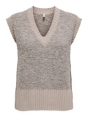 Only   ONLCILLE SL VEST CC KNT Kadın Kahverengi Kazak - 15350777 thumbnail 7