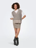 Only   ONLCILLE SL VEST CC KNT Kadın Kahverengi Kazak - 15350777 thumbnail 5