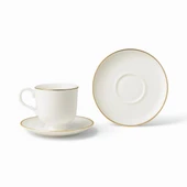 Özlife moon porselen yaldızlı kahve fincanı seti takımı 6 kişilik 9018 thumbnail 4