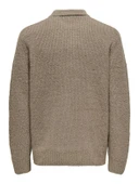 ONSDALE RLX LS POLO KNIT NOOS Erkek Gri Kazak - 22033324 thumbnail 2