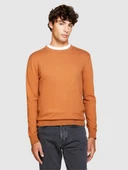 Sisley   Koton Karışımlı Bisiklet Yaka Kazak Erkek Kahverengi Kazak - 323A10F2S1C78 thumbnail 4