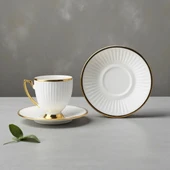 Özlife vela porselen yaldızlı kahve fincanı seti takımı 6 kişilik 9027 thumbnail 1