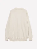 Pamuk ve Yün Karışımlı Önü Düğmeli Cepli Düşük Kol Hırka Kadın Pembe Hırka - 325A1KHTM602P thumbnail 2