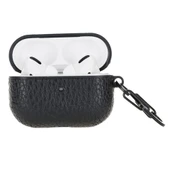 Apple AirPods Pro Uyumlu Deri Kılıf Juni ERC1 Siyah thumbnail 1