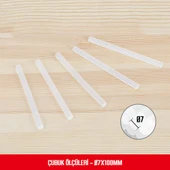 WORKPRO WP432001 7x100mm Sıcak Silikon Tabancası İçin 100 Adet Şeffaf Yedek Silikon/Mum thumbnail 2