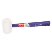 WORKPRO WP241040 57mm 450Gr PVC PP Saplı Beyaz Kauçuk Tokmak thumbnail 2