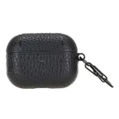 Apple AirPods Pro Uyumlu Deri Kılıf Juni ERC1 Siyah thumbnail 2