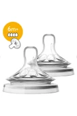 Natural Hızlı Akış 6 M 4 Damla+ Ay Biberon Emziği - 1