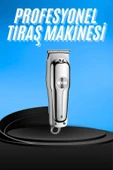 Paslanmaz Çelik Bıçaklı Kablosuz Şarjlı Dijital Göstergeli Tıraş Makinesi thumbnail 3