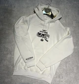 3 İplik Şardonlu Hoodie Sweatshirt - Don't Look Back White thumbnail 2