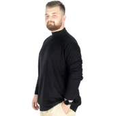 Büyük Beden Kazak Yarım Balıkçı 22208 Siyah thumbnail 2