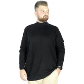 Büyük Beden Kazak Yarım Balıkçı 22208 Siyah thumbnail 1