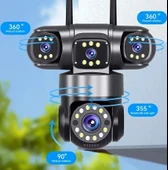 EsVision ES-5904 8MP 4 Lensli Akıllı Güvenlik Kamerası Hieasy Wifi Gece Görüş Sesli Kişi Takibi thumbnail 4