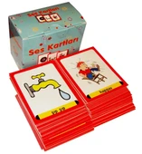 Orijinal Ses Kartları 56 Kart - Eğitici Ses Kartları Çocuklar için Ses Etkinliği Otizim Kartları thumbnail 2