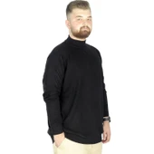 Büyük Beden Kazak Yarım Balıkçı 22208 Siyah thumbnail 3