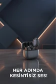 03 Siyah AI Destekli Gürültü Azaltma Şarj Kutulu Kablosuz Yaka Mikrofonu thumbnail 2