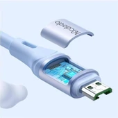 Mcdodo CA-1854 Micro USB 4A Hızlı Data ve Şarj Kablosu 1.2m - Mavi thumbnail 2