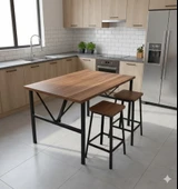 Masa, Balkon Masası, Ders Çalışma Masası, Bahçe, Orta Sehpa, Sabit Yemek Mutfak Masası  70 x 50 cm thumbnail 2