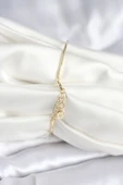 Kutup Yıldızı Figür Pirinç Gold Renk Kadın Bileklik - TJ-BB7999 thumbnail 2
