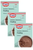 Dr. Oetker Kendiniz Tatlandırın Şekersiz Puding Kakaolu 55 gr x 3 Adet thumbnail 1