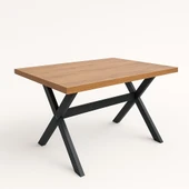 Suntalam Metal Ayak Bahçe Mobilyası Sabit Masa, Cafe Masası, Yemek Masası 70 x 110 cm thumbnail 2