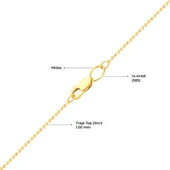 14 Ayar Traşlı Top Altın Kolye thumbnail 2