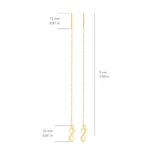 14 Ayar Altın Sonsuzluk Sallantı Zincir Tek Küpe 0,66 gr thumbnail 3