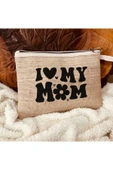 TexKid Annemi Seviyorum/I Love My Mom Baskılı 3'lü Matruşka Hediye Clutch/Makyaj/El Çantası thumbnail 1