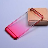 Apple iPhone 6 Plus Kılıf Kenarları Renkli Arkası Şeffaf Silikon Kapak - 7