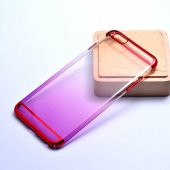 Apple iPhone 6 Plus Kılıf Kenarları Renkli Arkası Şeffaf Silikon Kapak - 3