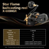 Ecooda Star Flame 600HGR Bait Cast Olta Makinesi thumbnail 2