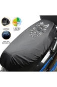 TexKid Motorcu Kuru Kafa Tasarımlı Motosiklet Sele Kılıfı Motor Koltuk Brandası Siyah thumbnail 1
