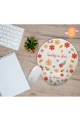 TexKid Kişiye Özel Çiçek Temalı Öğretmenler Günü Hediyelik Bilek Destekli Mouse Pad thumbnail 1